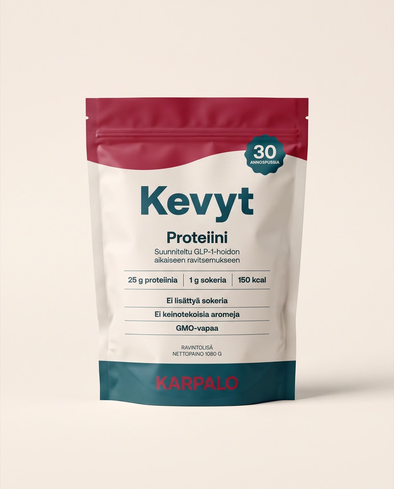Kevyt Proteiini 30 päivän pussi, karpalo